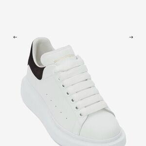 Alexander McQueen White Sneakers with Black Heel